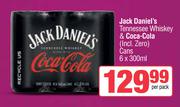 Jack Daniels Tennessee Whiskey & Coca-Cola (Incl. Zero) Cans-6 x 300 ml Per Pack