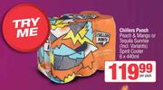 Chillars Punch Peach & Mango Or Tequila Sunrise (Incl. Variants) Spirit Cooler-6 x 400 ml Per Pack
