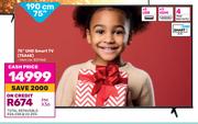 Hisense 75"(190cm) UHD Smart TV 75A6K