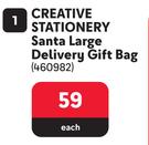 Creative Stationery Santa Large Delivery Gift Bag-Each
