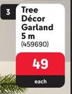 Tree Decor Garland 5m-Each