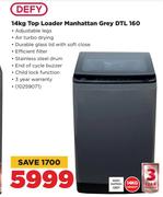 Defy 14Kg Top Loader Manhattan Grey DTL 160