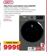 Defy 10Kg Front Load Washer Grey DAW387