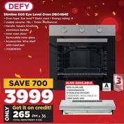 Defy Slimline 600 Eye Level Oven DBO484E