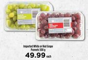 Imported White Or Red Grape Punnets-500g Each