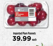 Imported Plum Punnets-Each