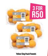 Yellow Cling Peach Punnets-For 3