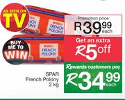 Spar French Polony-2kg Each