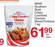 Spar Southern Style Crispy Crumbed Chicken Mixed Portions-1kg Per Pack