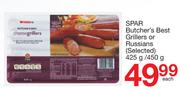 Spar Butcher's Best Grillers Or Russians-425g/ 450g Each