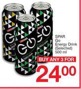 Spar Go Energy Drink (Selected)-3 x 500ml