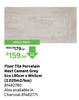 Eco Floor Tile Porcelain Next Cement Grey L90cm x W45cm (2.025 Sqm//Box) 81482780-Per Sqm