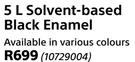 Plascon Solvent Based Black Enamel-5L
