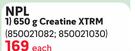 NPL Creatine Xtrm-650g Each