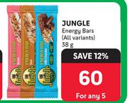 Jungle Energy Bars (All Variants)-For 5 x 38g