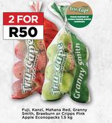 Fuji, Kanzi, Mahana Red, Granny Smith, Braeburn Or Cripps Pink Apple Econopacks-For 2 x 1.5Kg