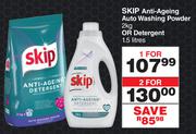 Skip Anti Ageing Auto Washing Powder 2Kg Or Detergent 1.5L-For 2
