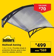 Builders Multiwall Awning 454749, 468484, 454745-1m X 1.2m