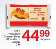 Spar Processed Cheese Slices (Cheddar Or Gouda)-24's Per Pack