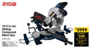 Ryobi 18V Li-Ion Sliding Compound Mitre Saw 747773