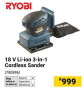 Ryobi 18V Li-Ion 3-In-1 Cordless Sander 780896