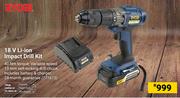 Ryobi 18VLi-Ion Impact Drill Kit 771613