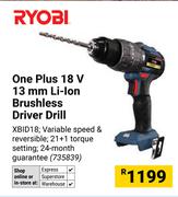 Ryobi One Plus 13mm Li-Ion Brushless Driver Drill 735839