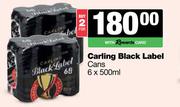 Carling Black Label Cans-For 2 x 6 x 500ml