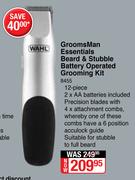 Wahl Groomsman Essentials Beard & Stubble Battery Operated Grooming Kit
