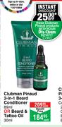 Clubman Pinuad 2 In 1 Beard Conditioner 89ml Or Beard & Tattoo Oil 30ml-Each