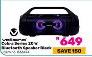 Volkano Cobra Series 20W Bluetooth Speaker Black