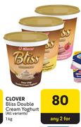 Clover Bliss Double Cream Yoghurt (All Variants)-For 2 x 1Kg