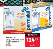 Parmalat Easy Gest Full Cream Or Low Fat Milk-6 x 1L 