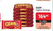 Glen Tagless Teabags-6 x 100's