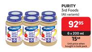 Purity 3rd Foods (All Variants)-6 x 200ml