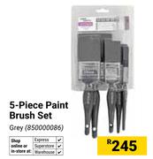 Fired Earth 5-Piece Paint Brush Set (Grey) 850000086