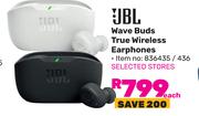 JBL Wave Buds True Wireless Earphones-Each