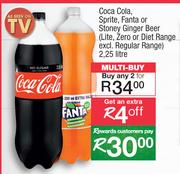 Coca-Cola, Sprite, Fanta Or Stoney Ginger Beer (Lite,Zero,Diet Range Excl. Regular Range)-For Any 2 
