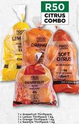 Grapefruit Thriftpack 1Kg, Lemon Thriftpack 1Kg, Orange Thriftpack 1Kg & Naartjie Thriftpack 1Kg 