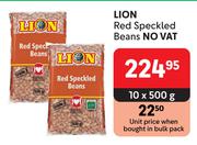 Lion Red Speckled Beans-10 x 500g