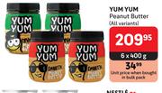 Yum Yum Peanut Butter (All Variants)-6 x 400g