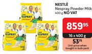 Nestle Nespray Powder Milk-16 x 400g
