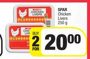 Spar Chicken Livers-For 2 x 250g
