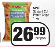 Spar Straight Cut Potato Chips-1Kg Per Pack