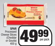 Spar Processed Cheese Slices Cheddar Or Gouda-400g Per Pack