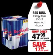 Red Bull Energy Drink 250ml Assorted 4 Pack- Per Pack
