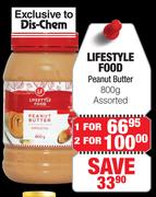Lifestyle Food Peanut Butter- For 1 x 800g