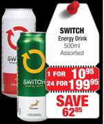 Switch Energy Drink Assorted- For 24 x 500ml