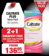 Caltrate Plus Value Pack 90 Tablets- Each