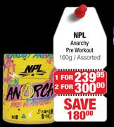 NPL Anarchy Pre Workout Assorted- For 1 x 160g